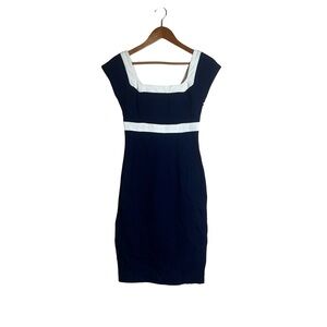 Diane Von Furstenberg navy midi dress. Size 2‎